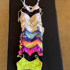30A mixed batch Justice, Xhilaration kids bras some never worn - and some worn